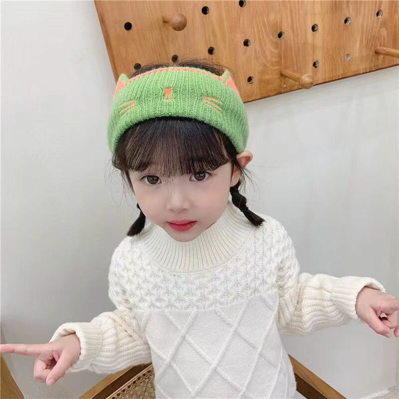 Haarband Dual-Use niedlichen Halstuch Katze gestrickt kälte beständig wind dicht Winter Kinder schal koreanischen Stil Wrap Schall dämpfer Schal