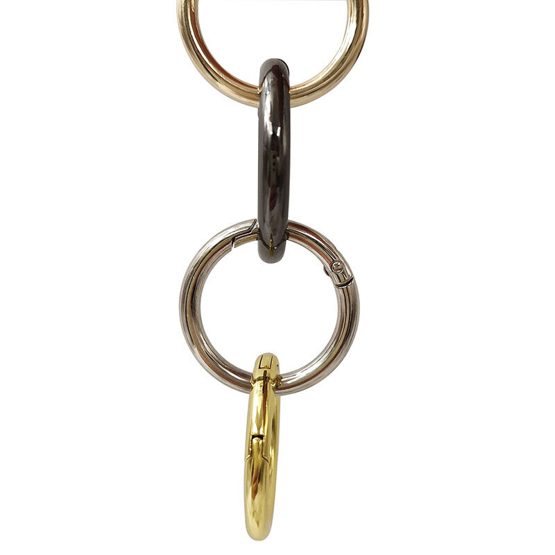 1ชิ้นพวงกุญแจคลิปหนีบทริกเกอร์ตะขอสปริงประตูโอริงกระเป๋าหนังกุญแจสายคล้องจี้หัวเข็มขัด