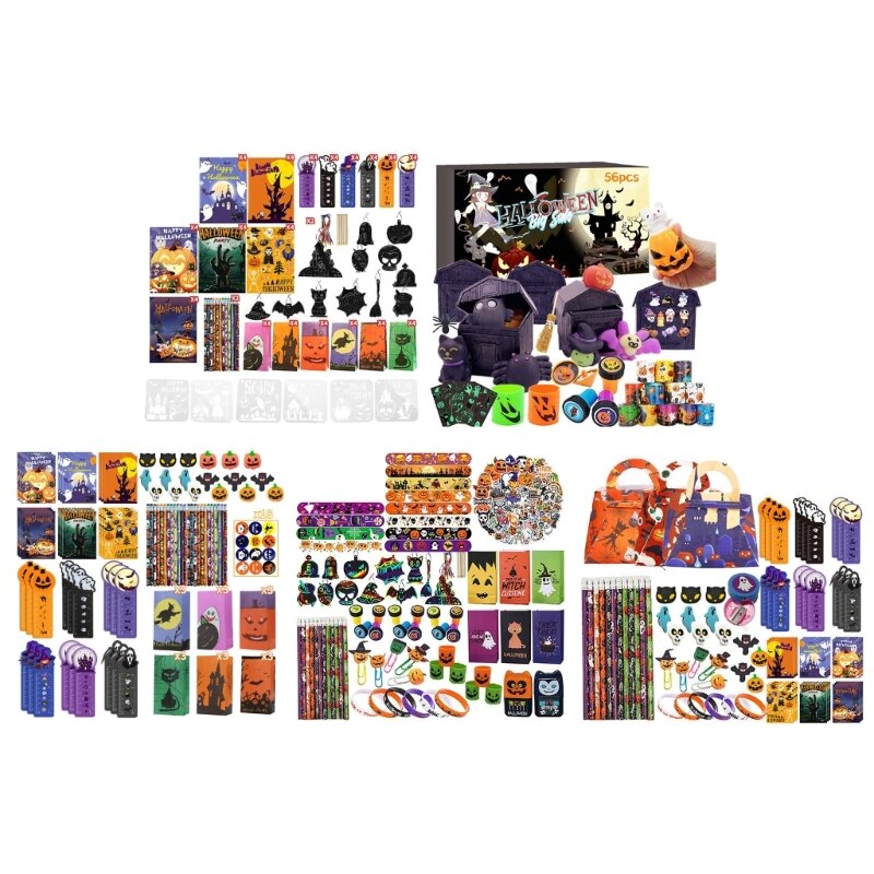 Halloween Stationery Toy Set, Halloween Party Favor Toy Set for Kids Classroom