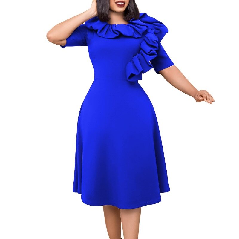 Элегантные африканские платья для женщин, новинка 2024, осенняя африканская одежда, женское офисное платье, Дашики, наряды Анкары, Халат