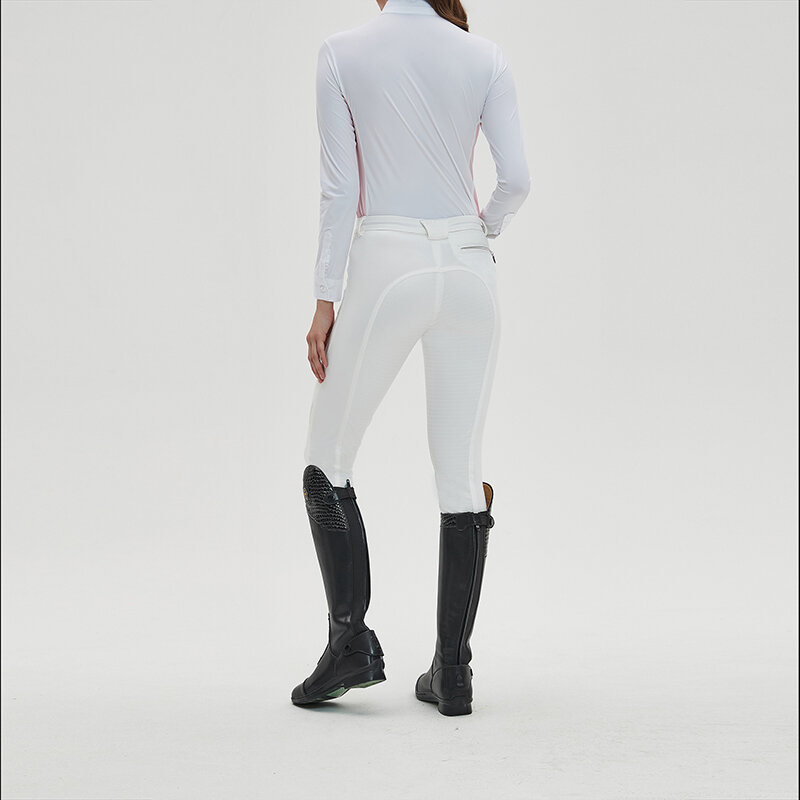 Pantalones de LICRA para montar a caballo, calzones ecuestres suaves y transpirables, tela elástica de secado rápido, silicona completa, Unisex
