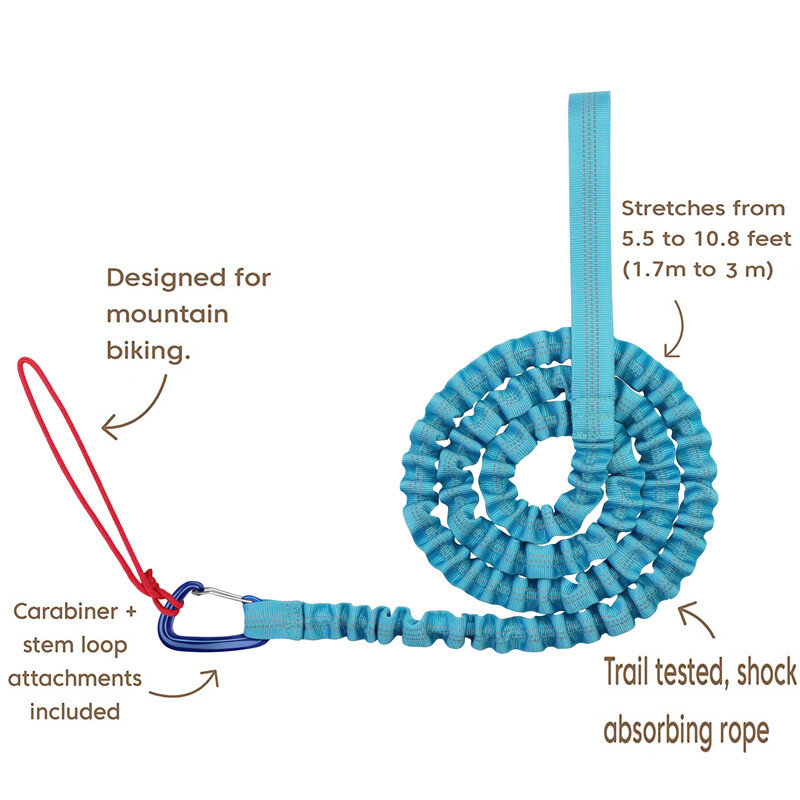 ナイロン製の子供用マウンテンバイクロープ,男の子と女の子用の弾性ロープ,屋外サイクリング安全装置