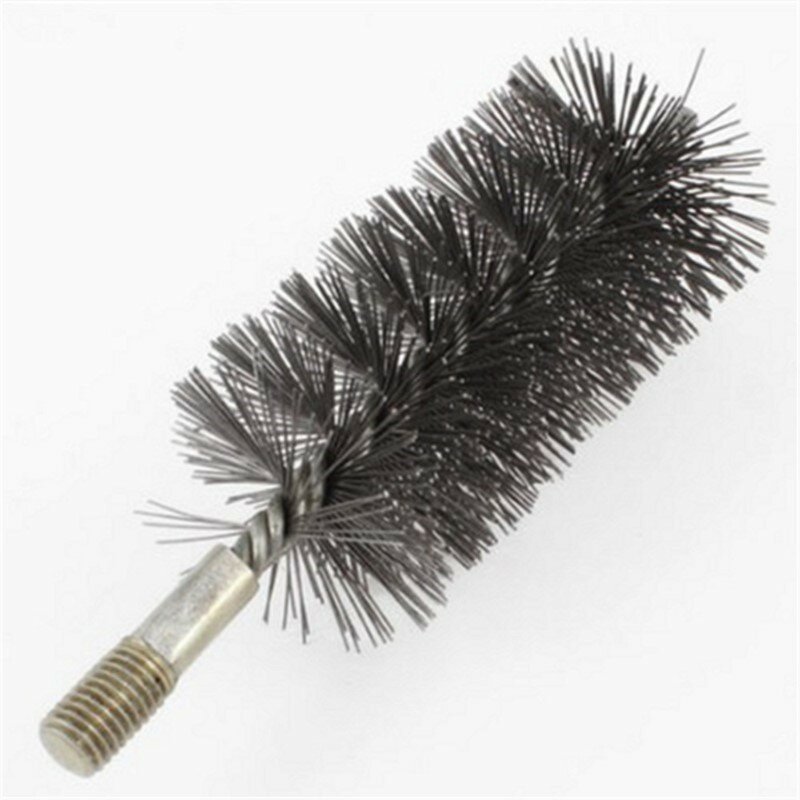1 Pc 12mm Thread 60mm Diameter Steel Wire Tube Brush Cleaning Tool