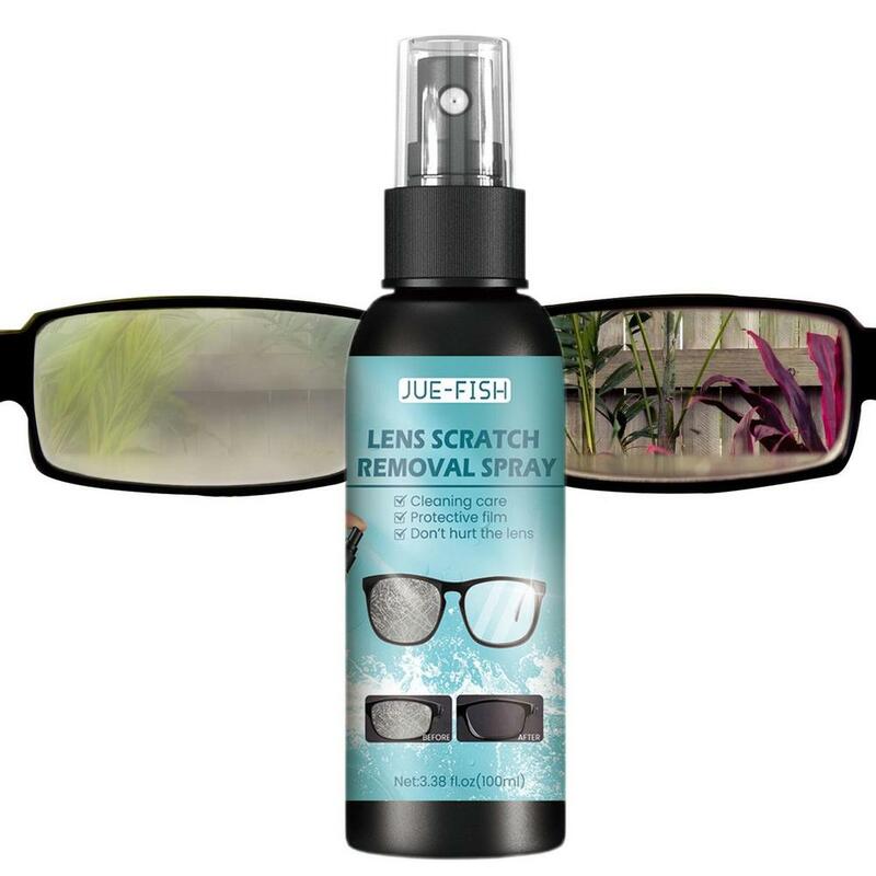 Spray nettoyant anti-rayures pour lunettes, 100ml, Spray Anti-brouillard, nettoyant pour lunettes, élimination de la saleté, Spray d'huile pour lunettes, fournitures de nettoyage