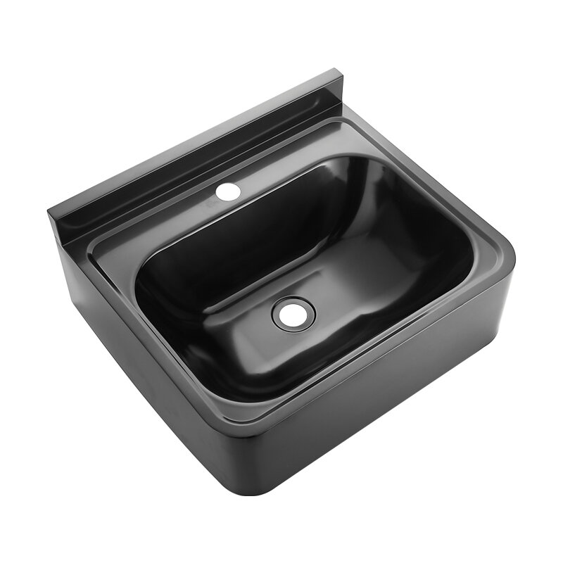304 black stainless steel wall mounted washbasin for small units, bathroom, balcony, for household use