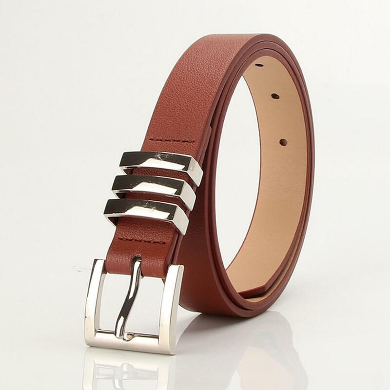 Cinturón de alta calidad para mujer, elegante cinturón de hebilla cuadrada con longitud ajustable, diseño de múltiples agujeros para Jeans, versátil