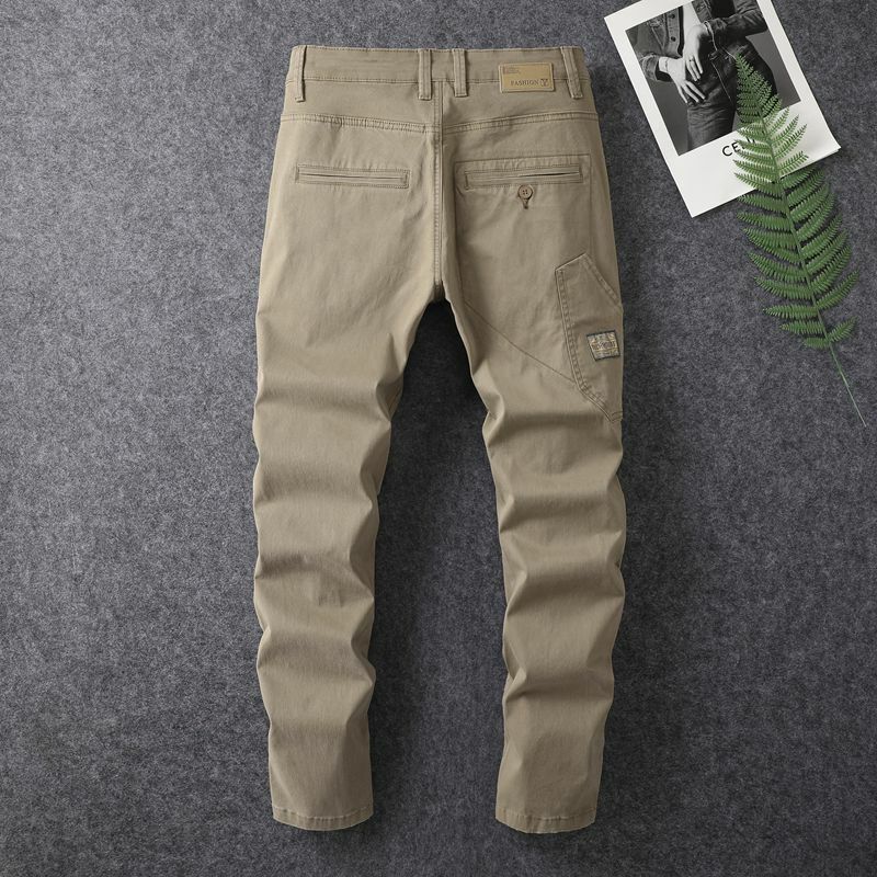 2024 estate nuovi pantaloni lunghi per abbigliamento da lavoro da uomo Versatile Slim Fit piedi piccoli pantaloni Casual in Denim giapponese alla moda