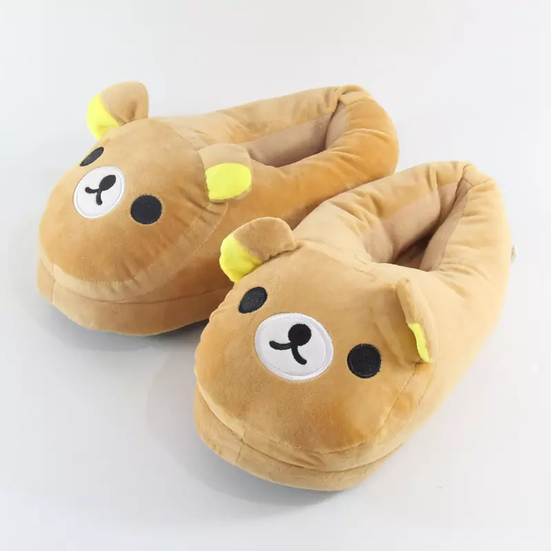 luxury Winter Bear Cotton Ladies Slippers House Home Cartoon Cute Bear Home Indoor Couple Female Warm Indoor Slipper Casual