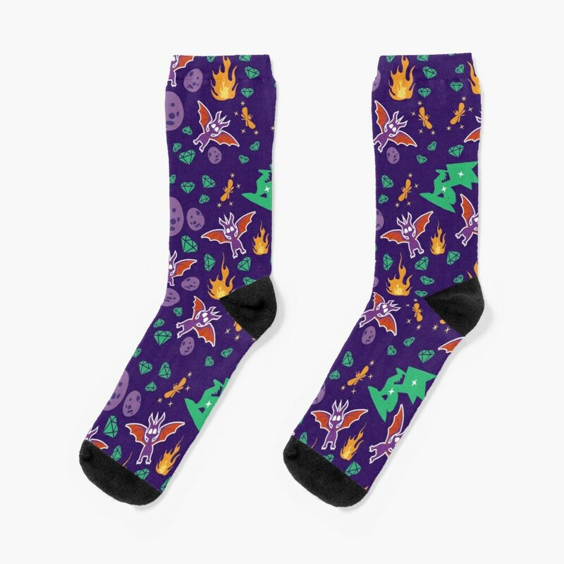Spyro Pattern Socks Men Fashion Fashion Socks