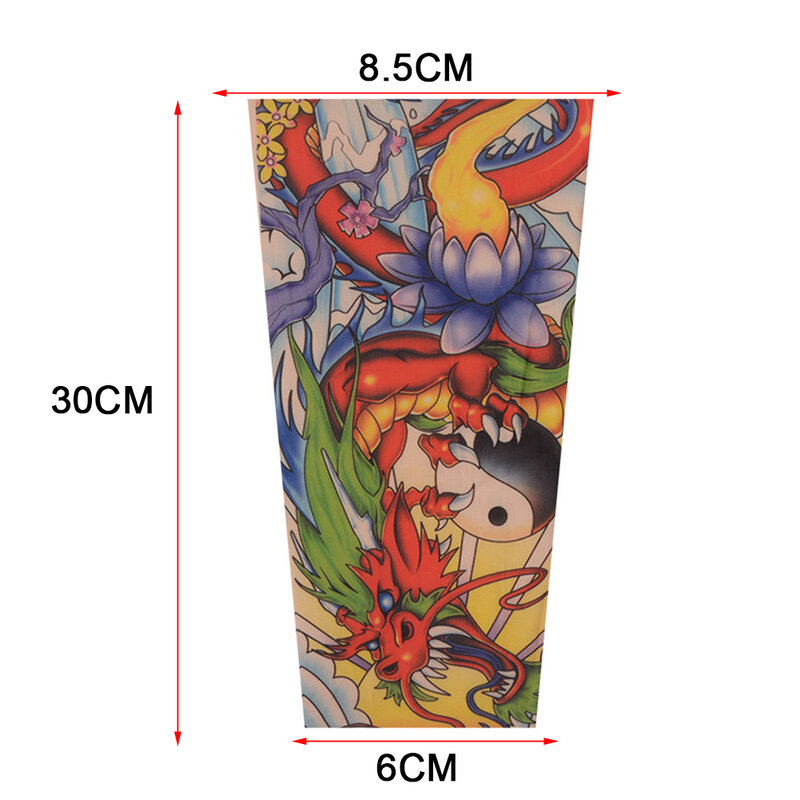 Children Flower Arm Sleeves Arm Cover Outdoor Sport Running Summer Cooling UV Protection Tattoo Arm Sleeves Sun Protection