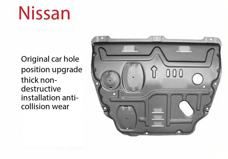 ฐานเครื่องยนต์สำหรับ Nissan Lannia 2015-2020 2019กล่องเคสป้องกันบังโคลนกล่องเกียร์ใต้แผ่นบังโคลนอุปกรณ์เสริม