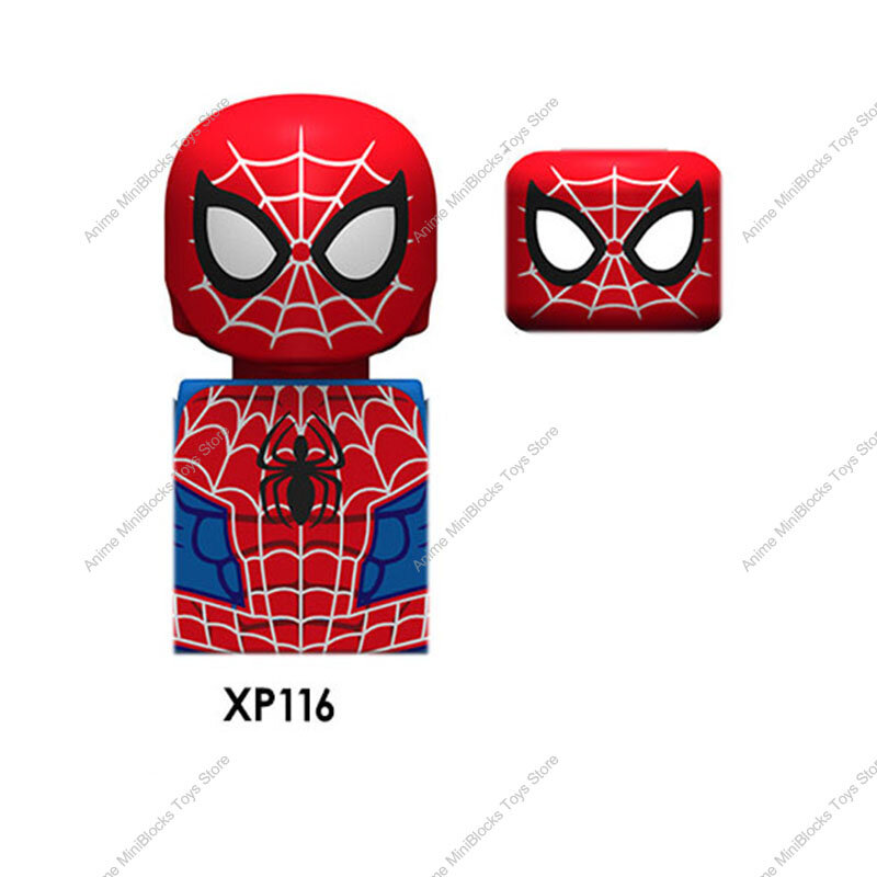 Blocs de construction de la série de films hero KT1010 1016 KT1055, spider-Man, dessin animé, Mini figurines, jouet d'action, briques pour enfants WM6052 6071