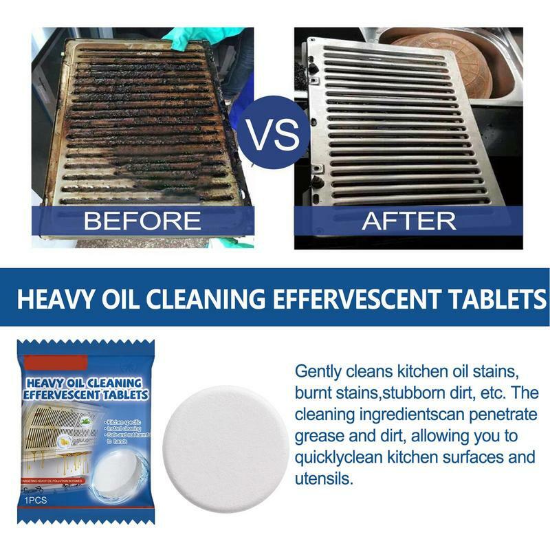 Water Bottle Cleaning Tablets Kitchen Tablet Foam Degreaser Kitchen Oil Stains Grease Cleaning Tablet For Heavy Oil Stain Grease