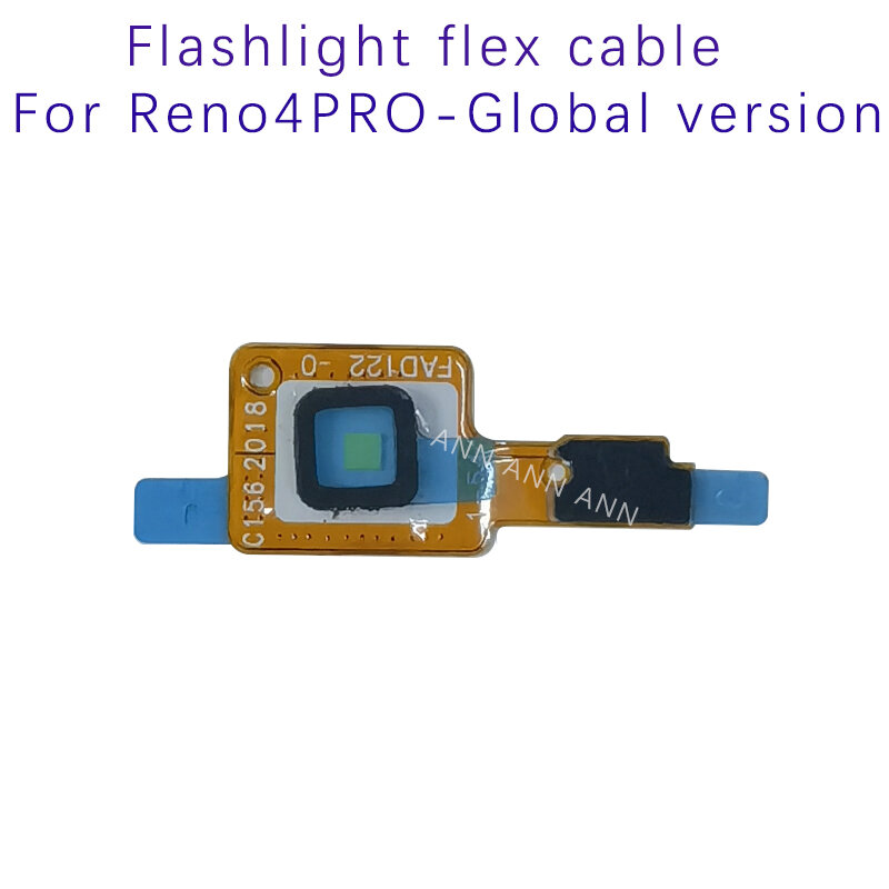 Sensor láser de cámara de linterna para OPPO reno4pro, versión global, LED Flash Lam, conector Flashgun, Cable flexible, piezas de repuesto