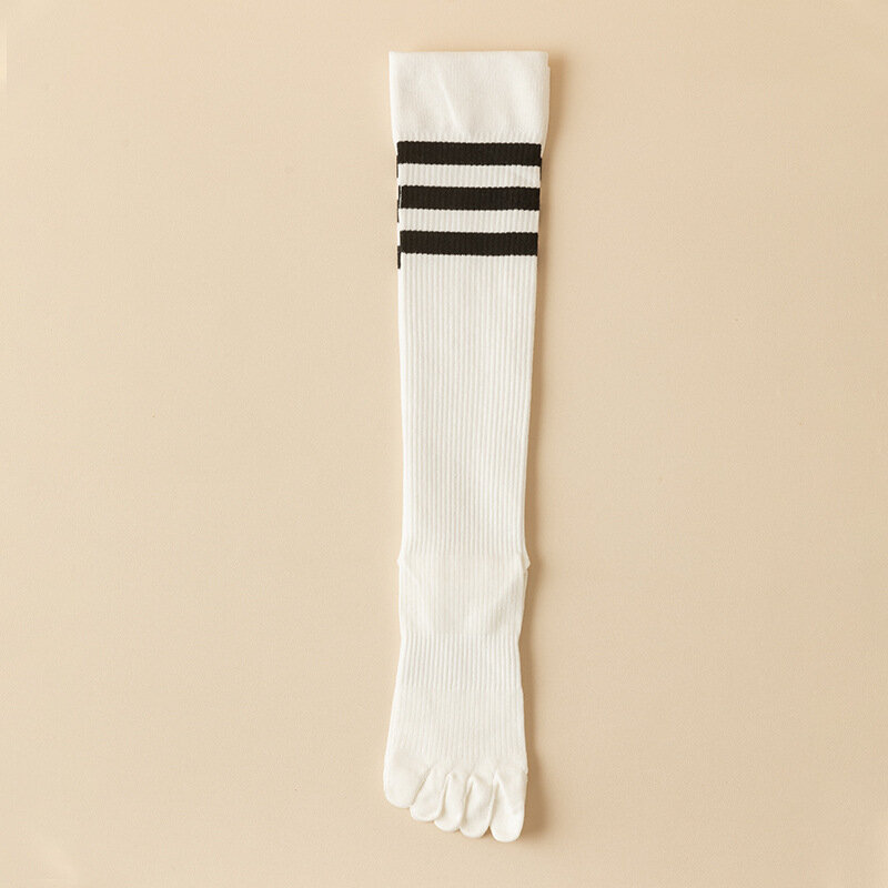 Tecido elástico meias esportivas para mulheres, meias altas respiráveis para yoga, fitness e pilates