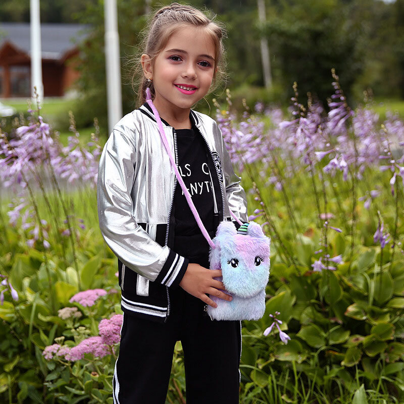 2020 New Fashion Children Girls Shoulder Bag Cute Unicorn Animals Messenger Bag Kids Keys Coin Purse Cute Princess Mini Handbag