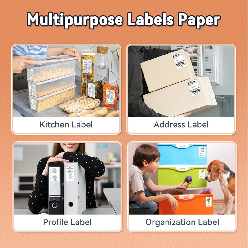 Phommemo M110 M220 etichette termiche carta autoadesiva carta rotonda trasparente etichette termiche adesive carta per stampante per M200 M221