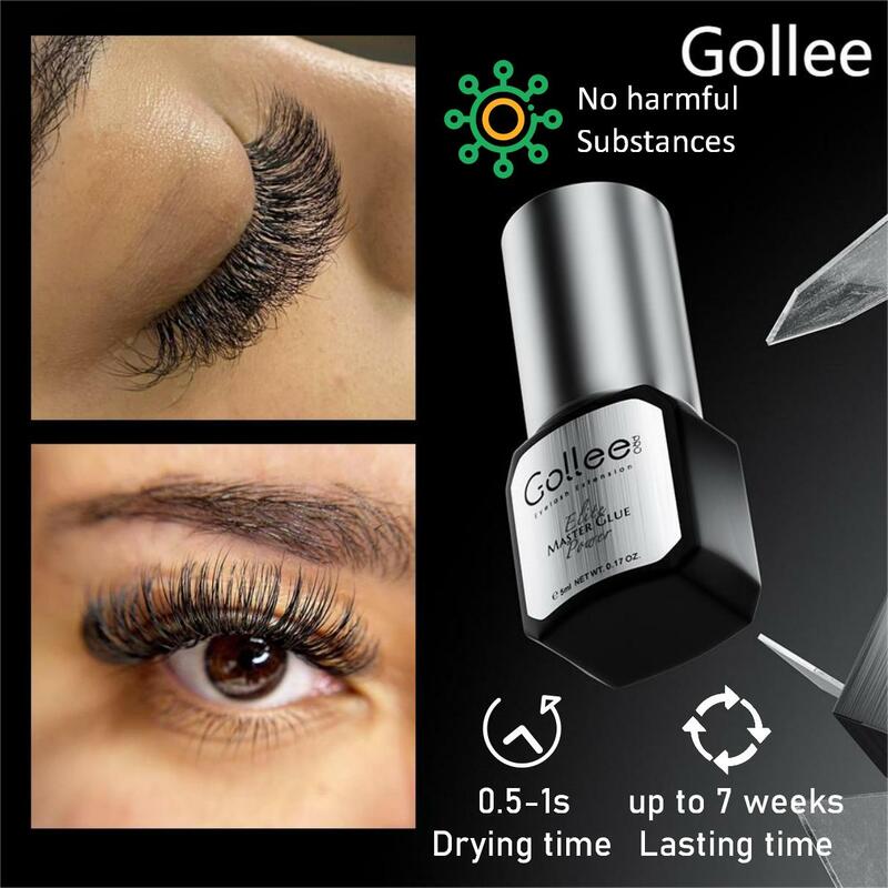 GOLLEE-Colle à séchage rapide 0.5s pour extension de cils, fournitures adhésives pour faux cils, outils de maquillage pour salon