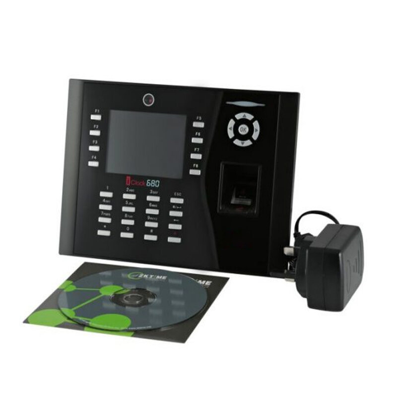 IClock680 + IC بطاقة MF ، وقت بصمة الإصبع ، Attication ومحطة التحكم في الوصول