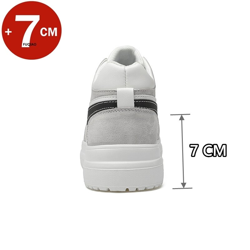 Zapatillas deportivas para hombre, calzado deportivo con elevación de altura, transpirable, 7cm, informal, 2024
