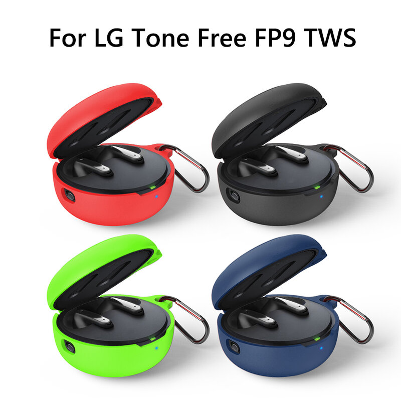 Funda impermeable con gancho para auriculares, funda lavable a prueba de arañazos y polvo para LG Tone Free FP9 TWS