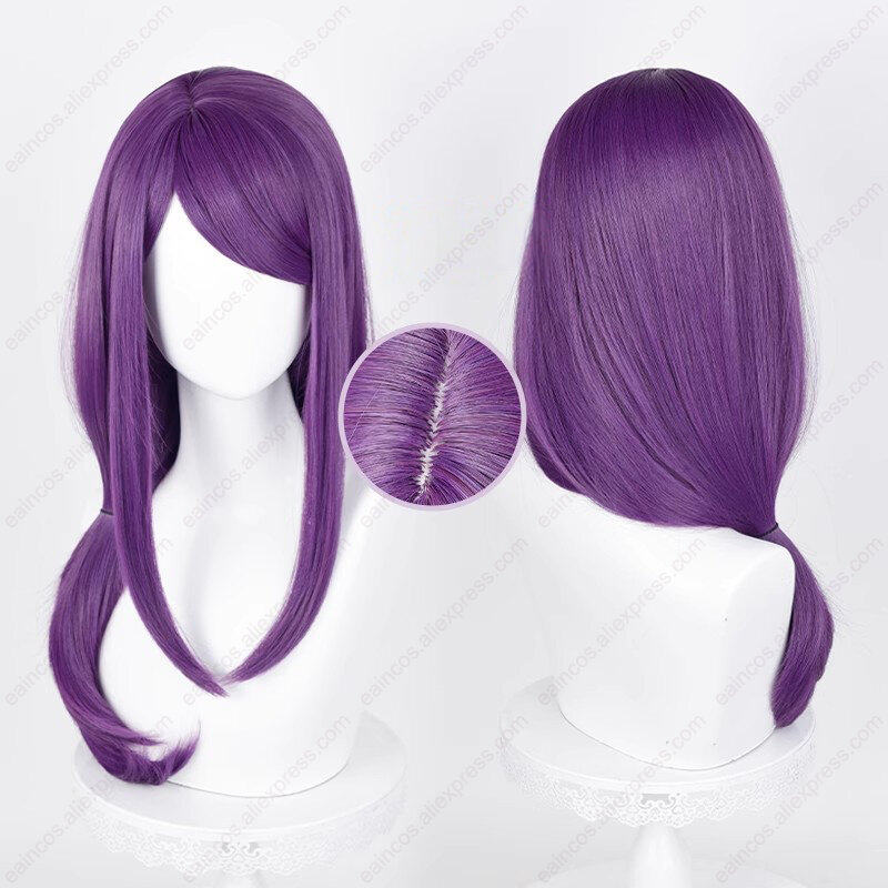 Rize Kamishiro Cosplay Perruque, Cheveux Violets Longs, Perruques Synthétiques, Degré de Chaleur, 70cm