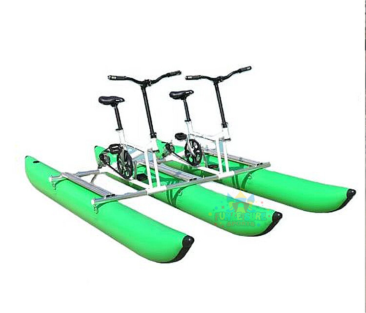 Inflável água bicicleta salto casa, banana barco, grau comercial, banana barco, acuatica