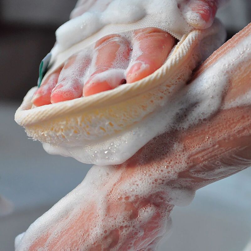 Natural Loofah szczotka do kąpieli peeling do ciała złuszczający peeling miękki prysznic gąbka z trukwy masażer Exfoliator podkładka do czyszczenia narzędzia do kąpieli