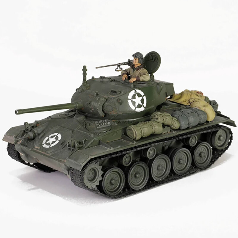 Escala 1:32 del Ejército de los Estados Unidos M24 lighttank36, tanque de vehículos blindados, aleación y resina, regalos coleccionables para fanáticos adultos