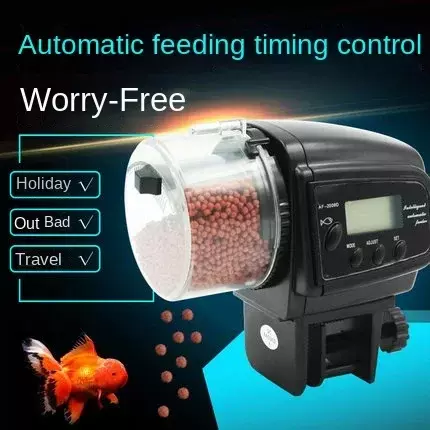 Alimentador automático para pecera, Alimentador automático para mascotas, AF-2009D de alimentación Regular para peces