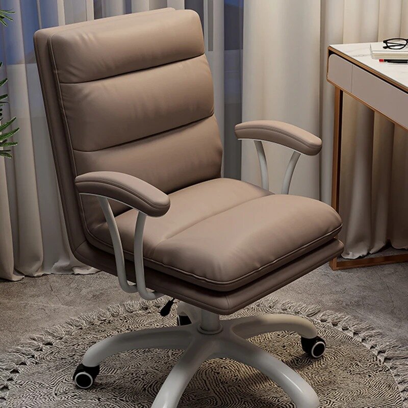 Wygodne krzesło biurowe do nauki Nordic Cover Stretch Reading Luksusowe krzesło biurowe Wygodny akcent Obrotowe leżaki Meble biurowe