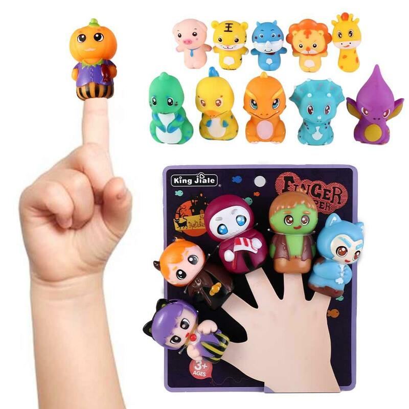 Игрушечные куклы на палец, перчатки с головой животного, ролевая игрушка, перчатки с головой животного, куклы на пальцы, Игрушки для маленьких рук, динозавр, ручная марионетка