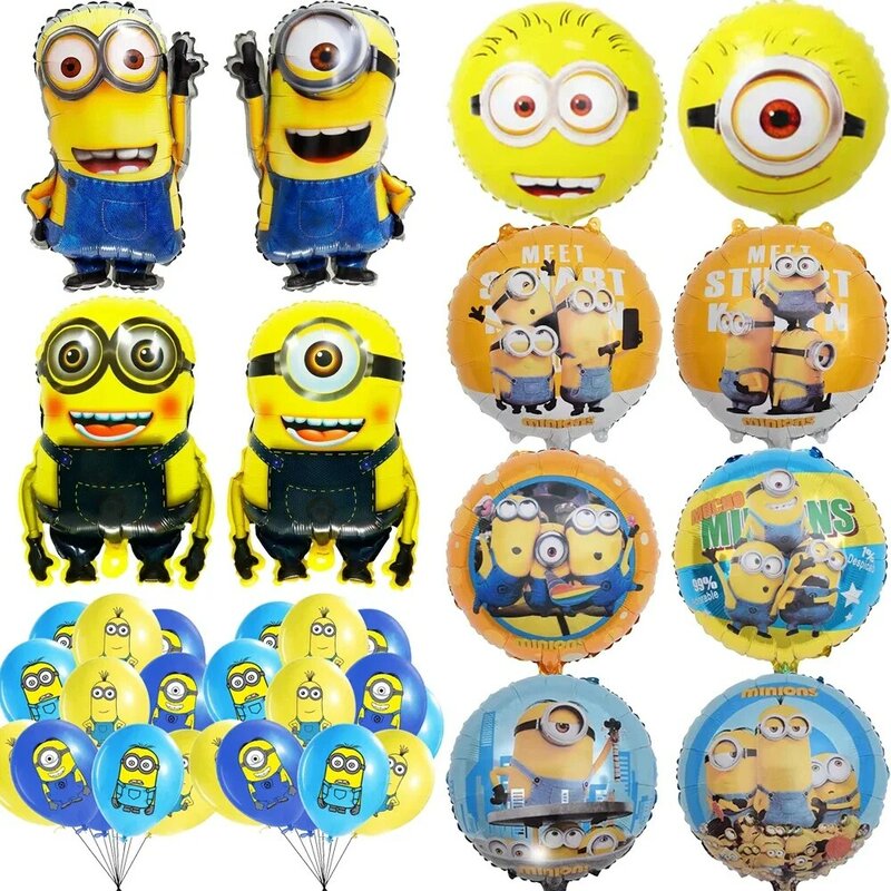 Cartoon Banana Man Birthday Party Decorations Cartoon Helium Latex Balloons Set Baby Shower Party Supplies Kids Toy Gifts