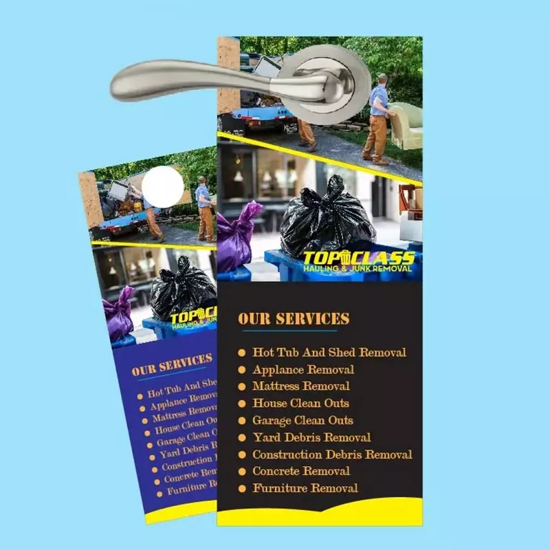 Customized product.Premium 300gsm Paper Custom printing service menu brochure manual catalogue pamphlet door hanger flyer printi