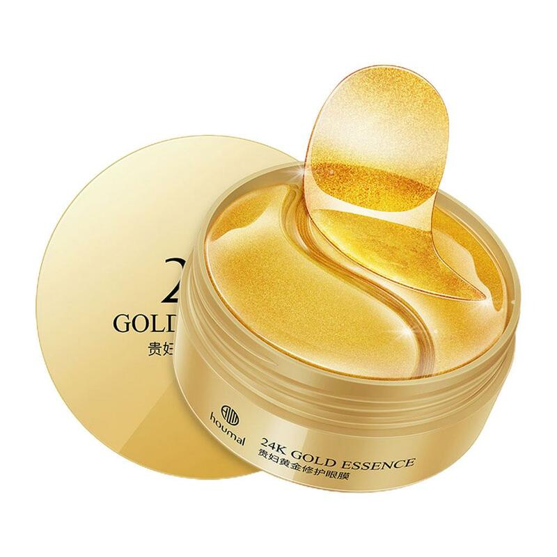 Gold Collagen Eye Crystal Patches For Eyes Face Skin Care Anti Wrinkle Cosmetics Moisture Dark Circle Remover Eye Patc Q2w1