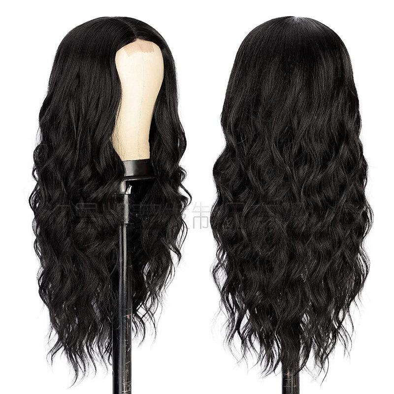 Новые модели чехлов для париков для женщин длинные волнистые кудрявые волосы срединный челки высокотемпературный шелк естественный полная головка