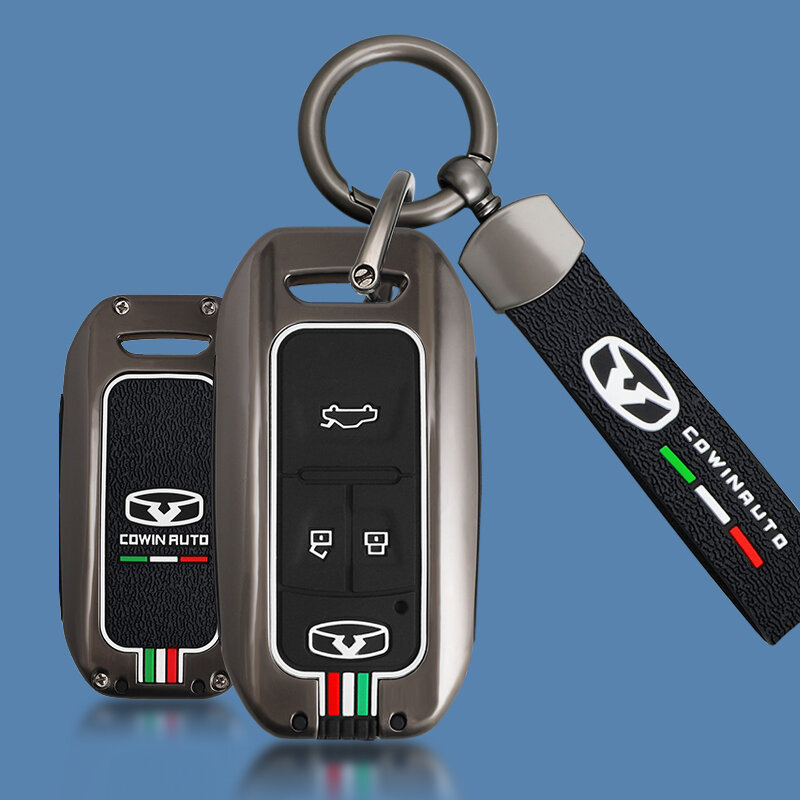 غلاف من الجلد من سبائك الزنك لمفاتيح السيارة ، غطاء مفتاح ، غلاف واقي ، سلسلة مفاتيح لشيري كوبين للسيارات شوجيت FX11 Pro EV شوي ، ملحق