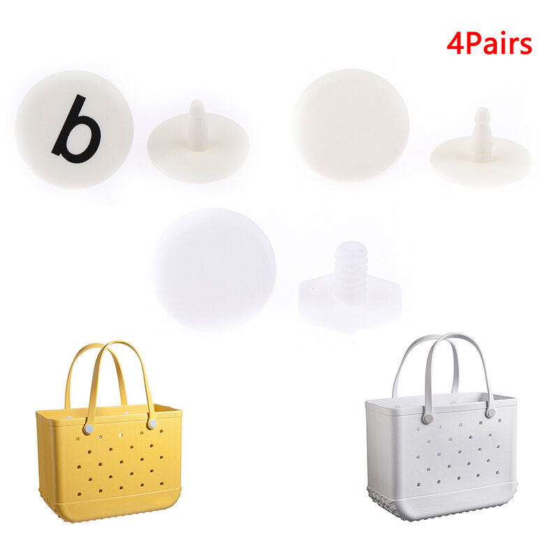 4Pairs Replacement Button For Handle Strap Secure Your Press Rivet Accessories Handbag Button Beach Bag Hole Beach Bag Buckle