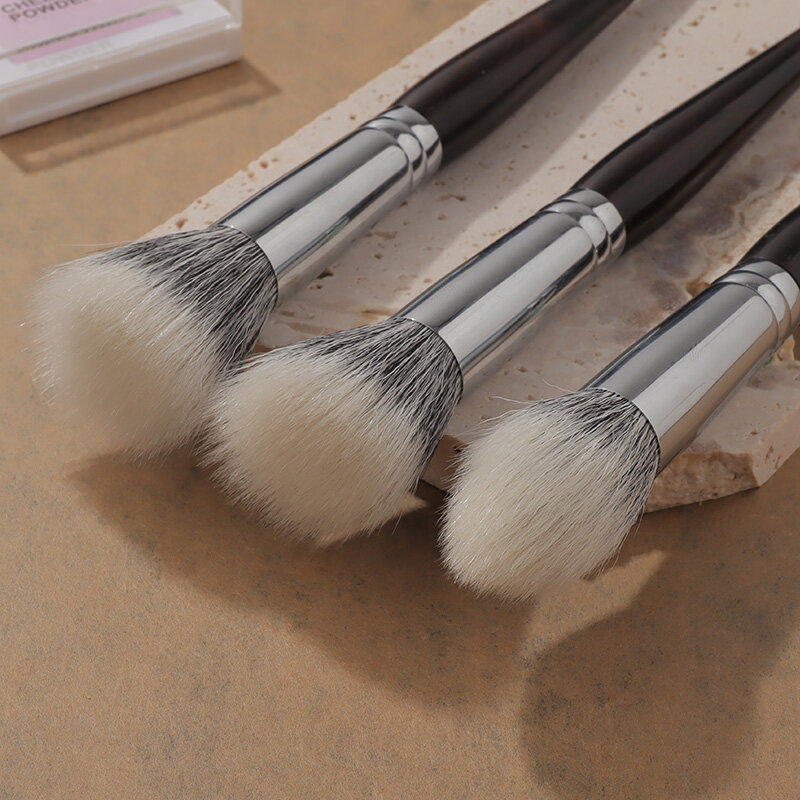 Duo Stippling Blush BrushNatural Hair  Powder Brush Duo Fiber Highlight Brush