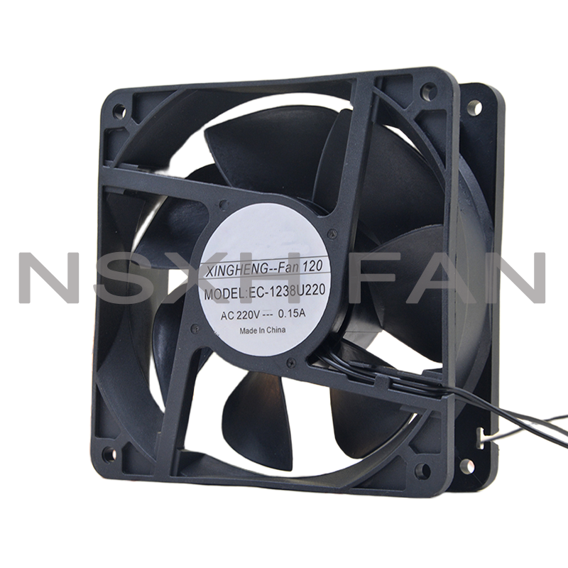 Ventilador de refrigeración de servidor de 2 cables, EC-1238U220 AC 220V, 0.15A, 120x120x38mm