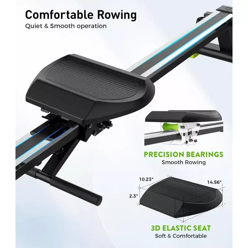 Rowing Machine,Rowing Machines for Home Use with Arm Strength Training for Full Body Workout Machine,Foldable Magnetic Rower
