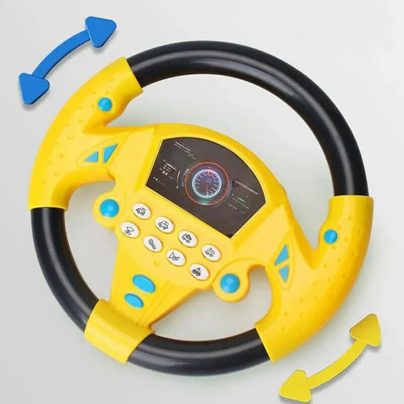 Volante de juguete para niños, controlador de conducción simulado con luz y sonido, juguete de aprendizaje de desarrollo, juguete de conducción divertido