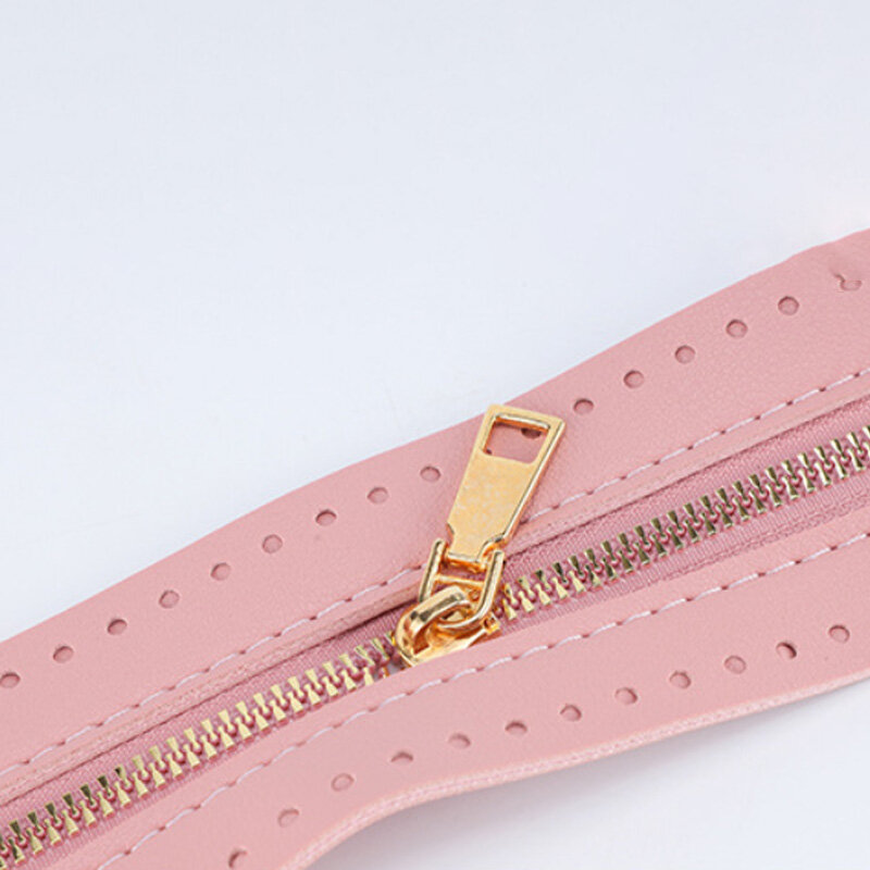 1pc Useful For Woven Bag Sewing Soft Pu Leather Custom Zippers Accessories High Quality Fashion Diy