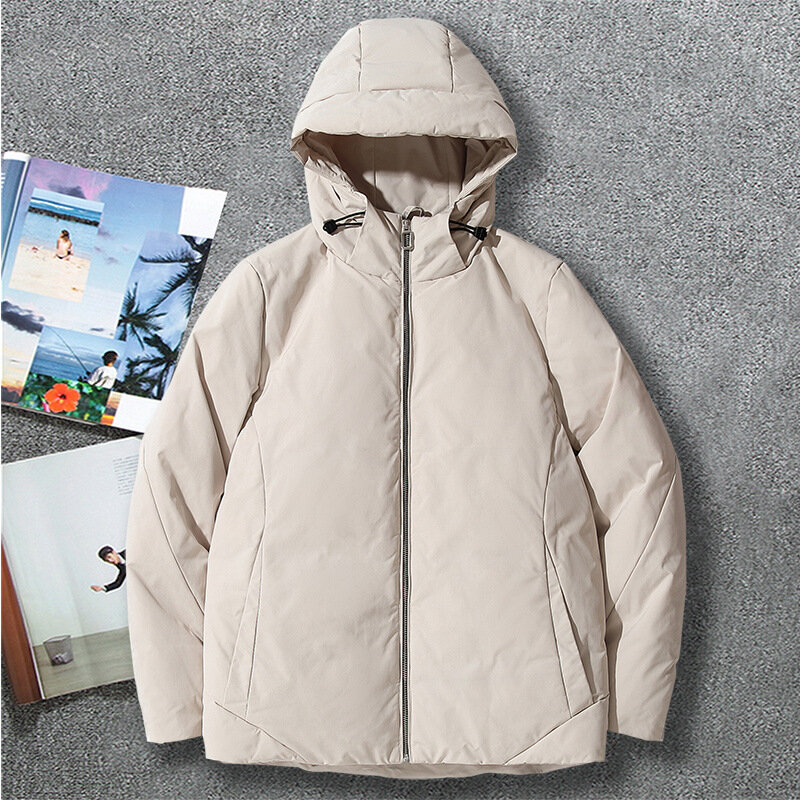MRMT-Chaqueta de plumón de algodón con cremallera para hombre, abrigo cálido de Color liso, Color gris, invierno, novedad de 2024