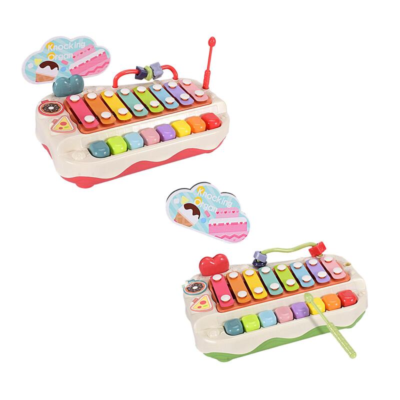 Musical Toy Montessori Learning Toy Colorful Motor Skills Preschool Piano Keyboard Toy for Boy Girls Toddler Baby Kids 3+ Gifts