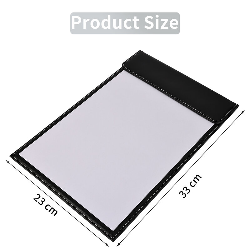 Tablette à pince en cuir PU avec Clip magnétique, fournitures de bureau, bloc-notes en cuir PU, support pour dossiers a4 et documents