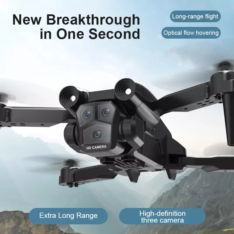 Drone RC pliable avec triple caméra grand angle, hélicoptère 4K, FPV, WIFI, recommandé de tenir un tablier, vente professionnelle, nouveau figuré