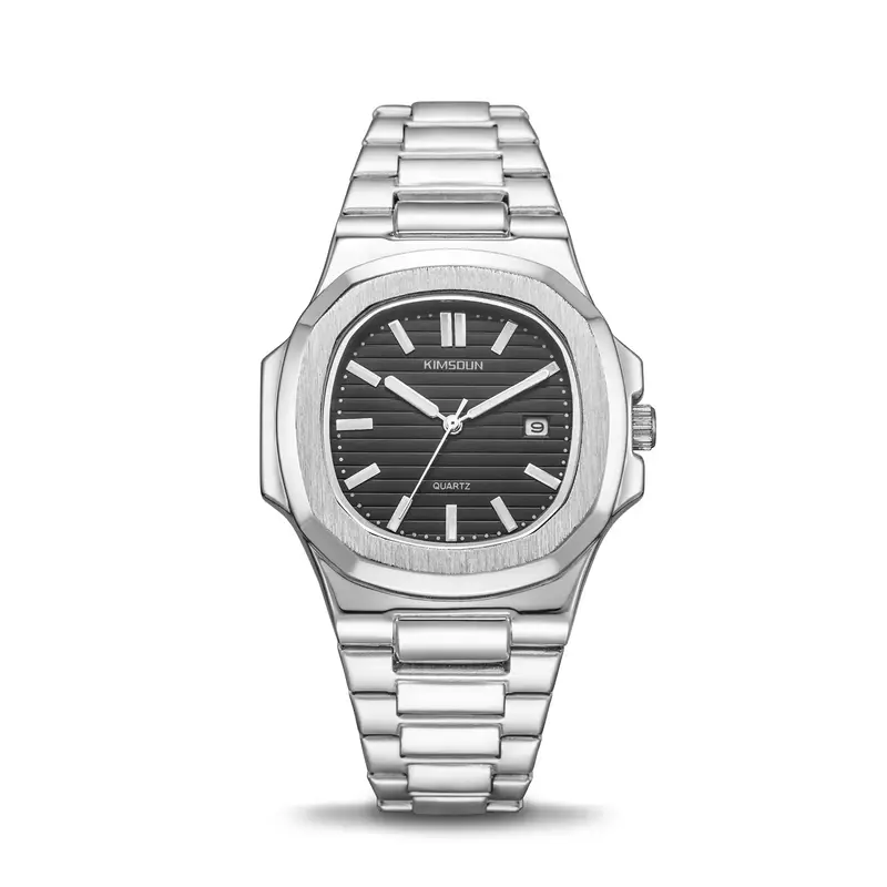 2024 Luxury Watches Men Top Brand High Quality Stainless Steel Fashion Waterproof Calendar Quartz Watch Men Relogio Masculino