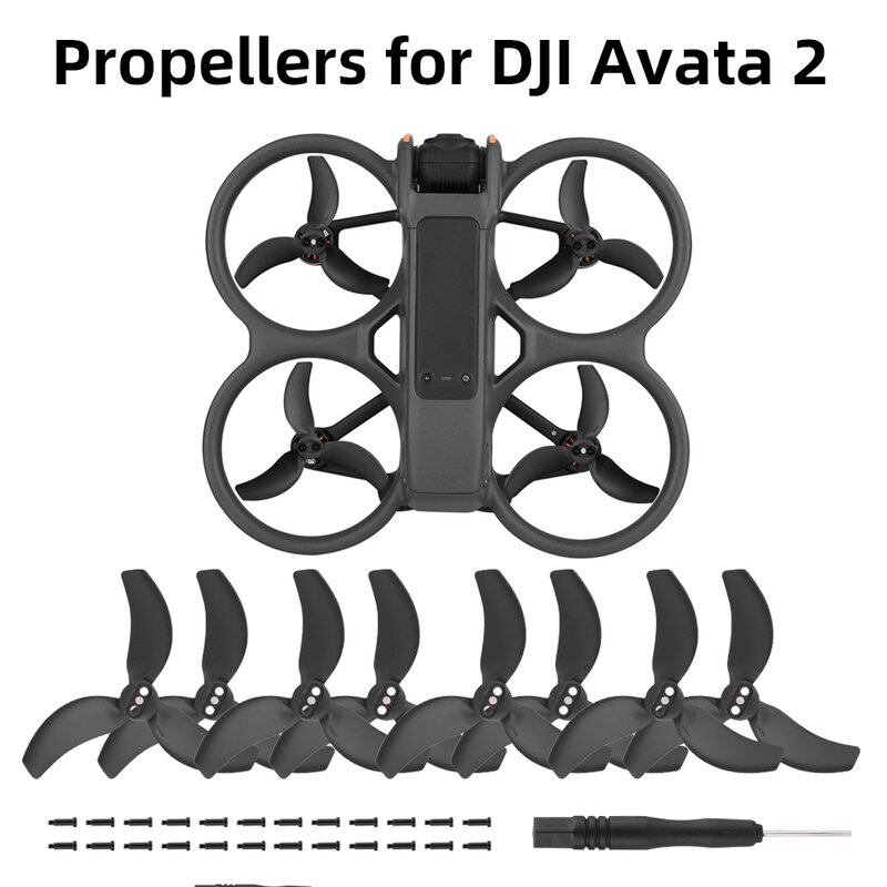 Baling-baling untuk DJI Avata 2 Drone, suku cadang pengganti kipas sayap ringan Aksesori Avata 2