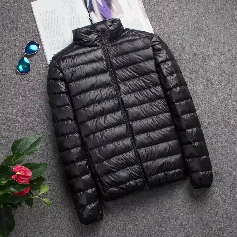 남성용 다운 재킷, 따뜻한 퀼트 파카, 가벼운 초경량 후드 캐쥬얼 아우터 코트, 가을, 겨울 용수철 재킷